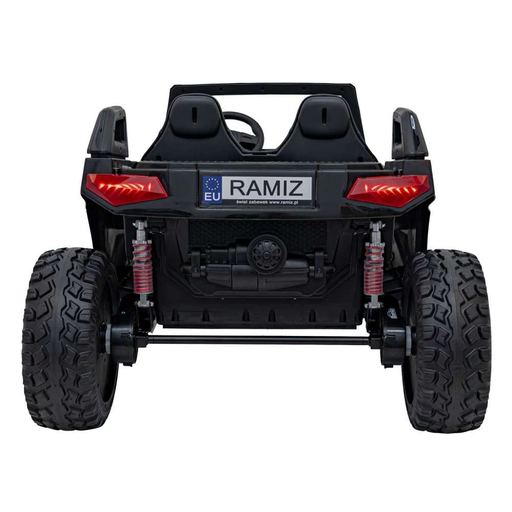 JOKO Elektrické Autíčko Buggy Clash STRONG 4x4 300W 24V, penové kolesá, Dvojmiestne kožené sedadlo, Nosnosť 60kg, čierne