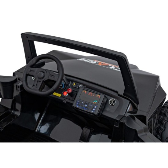 JOKO Elektrické Autíčko Buggy Clash STRONG 4x4 300W 24V, penové kolesá, Dvojmiestne kožené sedadlo, Nosnosť 60kg, čierne