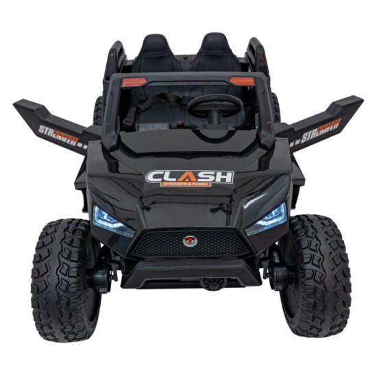JOKO Elektrické Autíčko Buggy Clash STRONG 4x4 300W 24V, penové kolesá, Dvojmiestne kožené sedadlo, Nosnosť 60kg, čierne