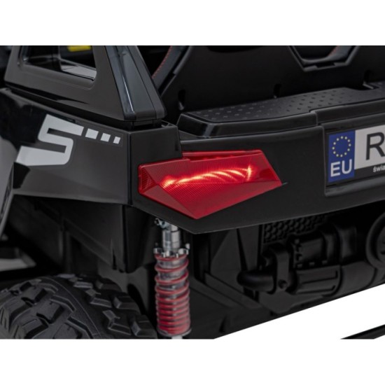 JOKO Elektrické Autíčko Buggy Clash STRONG 4x4 300W 24V, penové kolesá, Dvojmiestne kožené sedadlo, Nosnosť 60kg, čierne