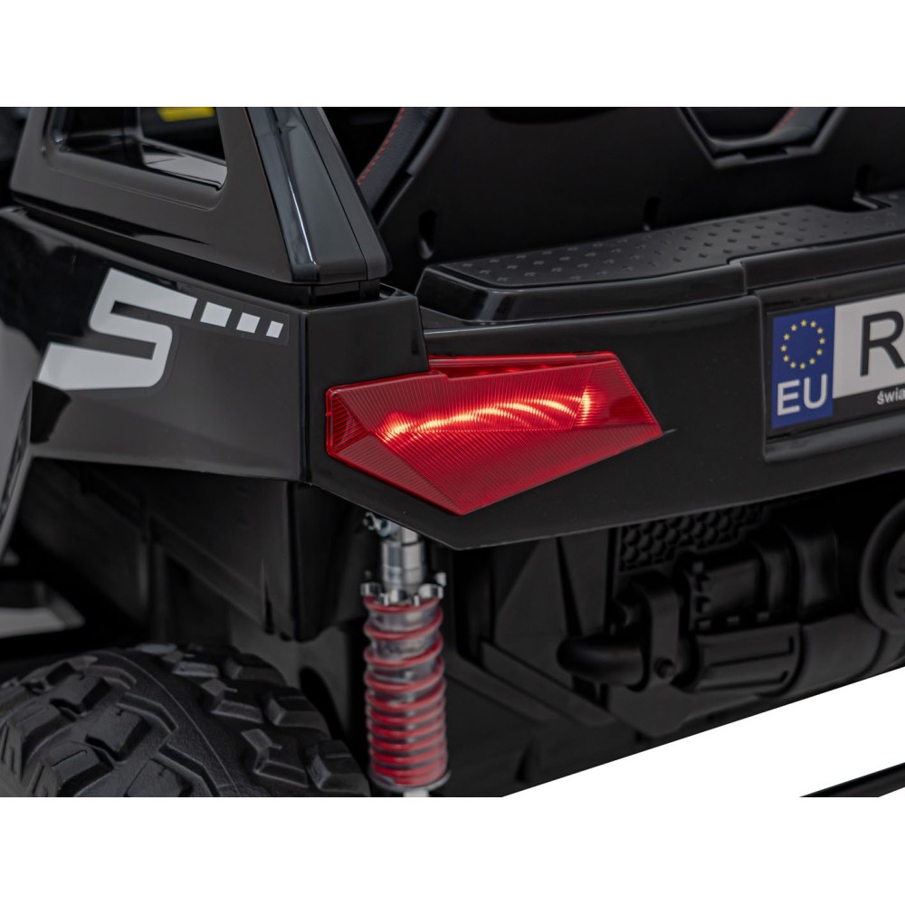 JOKO Elektrické Autíčko Buggy Clash STRONG 4x4 300W 24V, penové kolesá, Dvojmiestne kožené sedadlo, Nosnosť 60kg, čierne