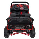 JOKO Elektrické autíčko Buggy FASTER 2x150W, DVOJMIESTNE kožené sedadlo, nosnosť 60kg, penové kolesá, FM rádio, červené