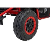 JOKO Elektrické autíčko Buggy FASTER 2x150W, DVOJMIESTNE kožené sedadlo, nosnosť 60kg, penové kolesá, FM rádio, červené