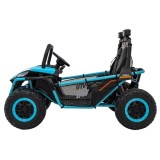 JOKO Elektrické autíčko Buggy FASTER 2x150W, DVOJMIESTNE kožené sedadlo, nosnosť 60kg, penové kolesá, FM rádio, modré