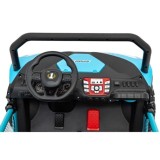 JOKO Elektrické autíčko Buggy FASTER 2x150W, DVOJMIESTNE kožené sedadlo, nosnosť 60kg, penové kolesá, FM rádio, modré