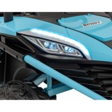 JOKO Elektrické autíčko Buggy FASTER 2x150W, DVOJMIESTNE kožené sedadlo, nosnosť 60kg, penové kolesá, FM rádio, modré