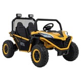 JOKO Elektrické autíčko Buggy FASTER 2x150W, DVOJMIESTNE kožené sedadlo, nosnosť 60kg, penové kolesá, FM rádio, žlté