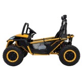 JOKO Elektrické autíčko Buggy FASTER 2x150W, DVOJMIESTNE kožené sedadlo, nosnosť 60kg, penové kolesá, FM rádio, žlté