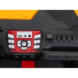 JOKO Elektrické autíčko Buggy FASTER 2x150W, DVOJMIESTNE kožené sedadlo, nosnosť 60kg, penové kolesá, FM rádio, žlté