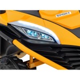 JOKO Elektrické autíčko Buggy FASTER 2x150W, DVOJMIESTNE kožené sedadlo, nosnosť 60kg, penové kolesá, FM rádio, žlté