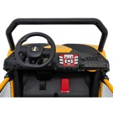 JOKO Elektrické autíčko Buggy FASTER 2x150W, DVOJMIESTNE kožené sedadlo, nosnosť 60kg, penové kolesá, FM rádio, žlté