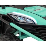 JOKO Elektrické autíčko Buggy FASTER 2x150W, DVOJMIESTNE kožené sedadlo, nosnosť 60kg, penové kolesá, FM rádio, zelené