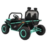 JOKO Elektrické autíčko Buggy FASTER 2x150W, DVOJMIESTNE kožené sedadlo, nosnosť 60kg, penové kolesá, FM rádio, zelené