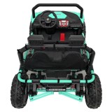 JOKO Elektrické autíčko Buggy FASTER 2x150W, DVOJMIESTNE kožené sedadlo, nosnosť 60kg, penové kolesá, FM rádio, zelené