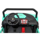JOKO Elektrické autíčko Buggy FASTER 2x150W, DVOJMIESTNE kožené sedadlo, nosnosť 60kg, penové kolesá, FM rádio, zelené