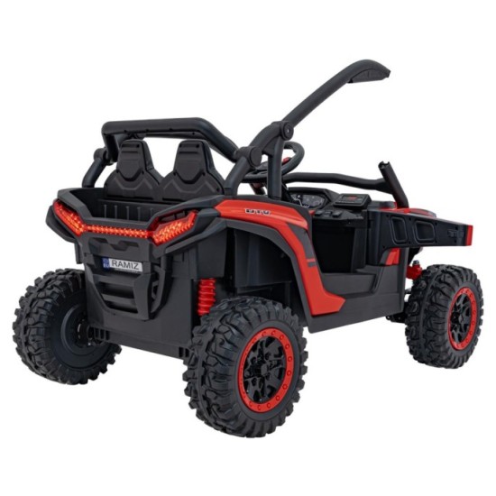 JOKO Elektrické autíčko Buggy KCK 4x50W 24V, kožené sedadlo, penové kolesá, červené