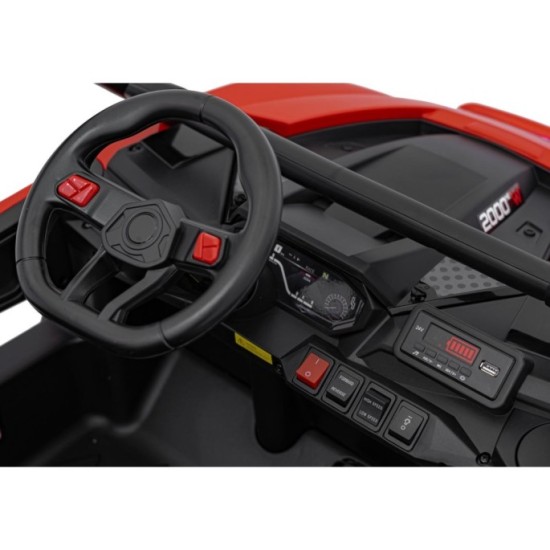 JOKO Elektrické autíčko Buggy KCK 4x50W 24V, kožené sedadlo, penové kolesá, červené