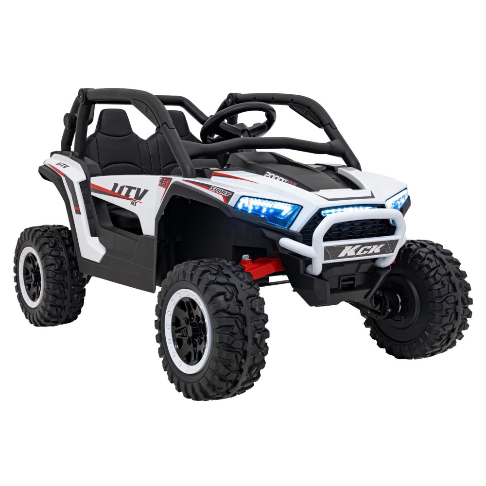 JOKO Elektrické autíčko Buggy KCK 4x50W 24V, kožené sedadlo, penové kolesá, nosnosť 50kg, biele