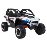 JOKO Elektrické autíčko Buggy KCK 4x50W 24V, kožené sedadlo, penové kolesá, nosnosť 50kg, biele