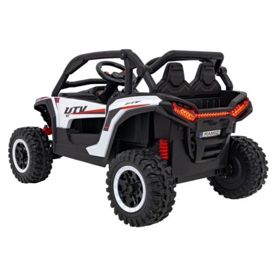 JOKO Elektrické autíčko Buggy KCK 4x50W 24V, kožené sedadlo, penové kolesá, nosnosť 50kg, biele
