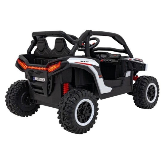 JOKO Elektrické autíčko Buggy KCK 4x50W 24V, kožené sedadlo, penové kolesá, nosnosť 50kg, biele