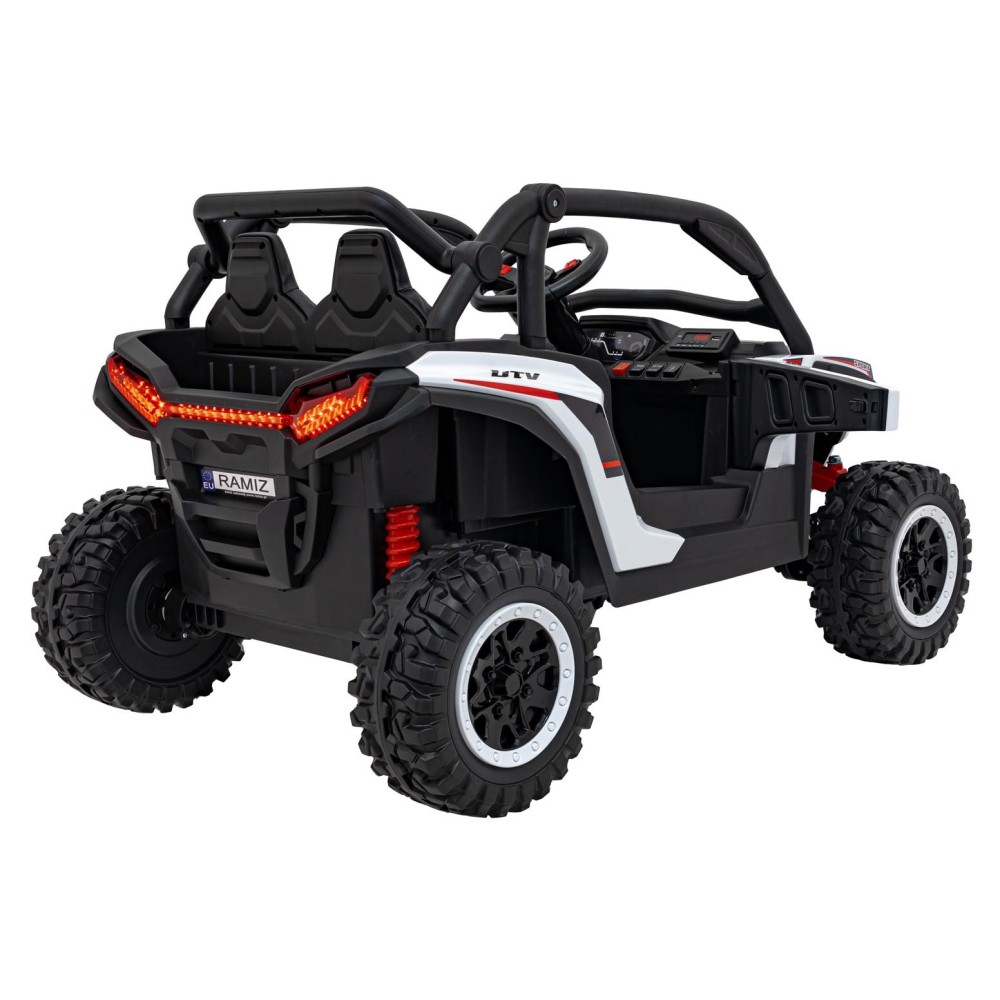 JOKO Elektrické autíčko Buggy KCK 4x50W 24V, kožené sedadlo, penové kolesá, nosnosť 50kg, biele