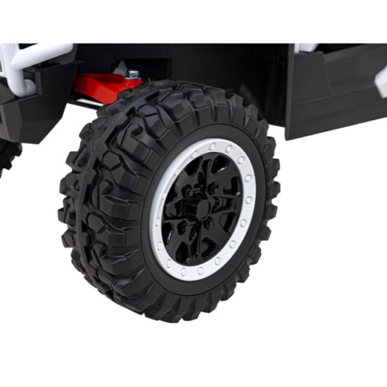 JOKO Elektrické autíčko Buggy KCK 4x50W 24V, kožené sedadlo, penové kolesá, nosnosť 50kg, biele