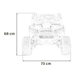 JOKO Elektrické autíčko Buggy KCK 4x50W 24V, kožené sedadlo, penové kolesá, nosnosť 50kg, biele