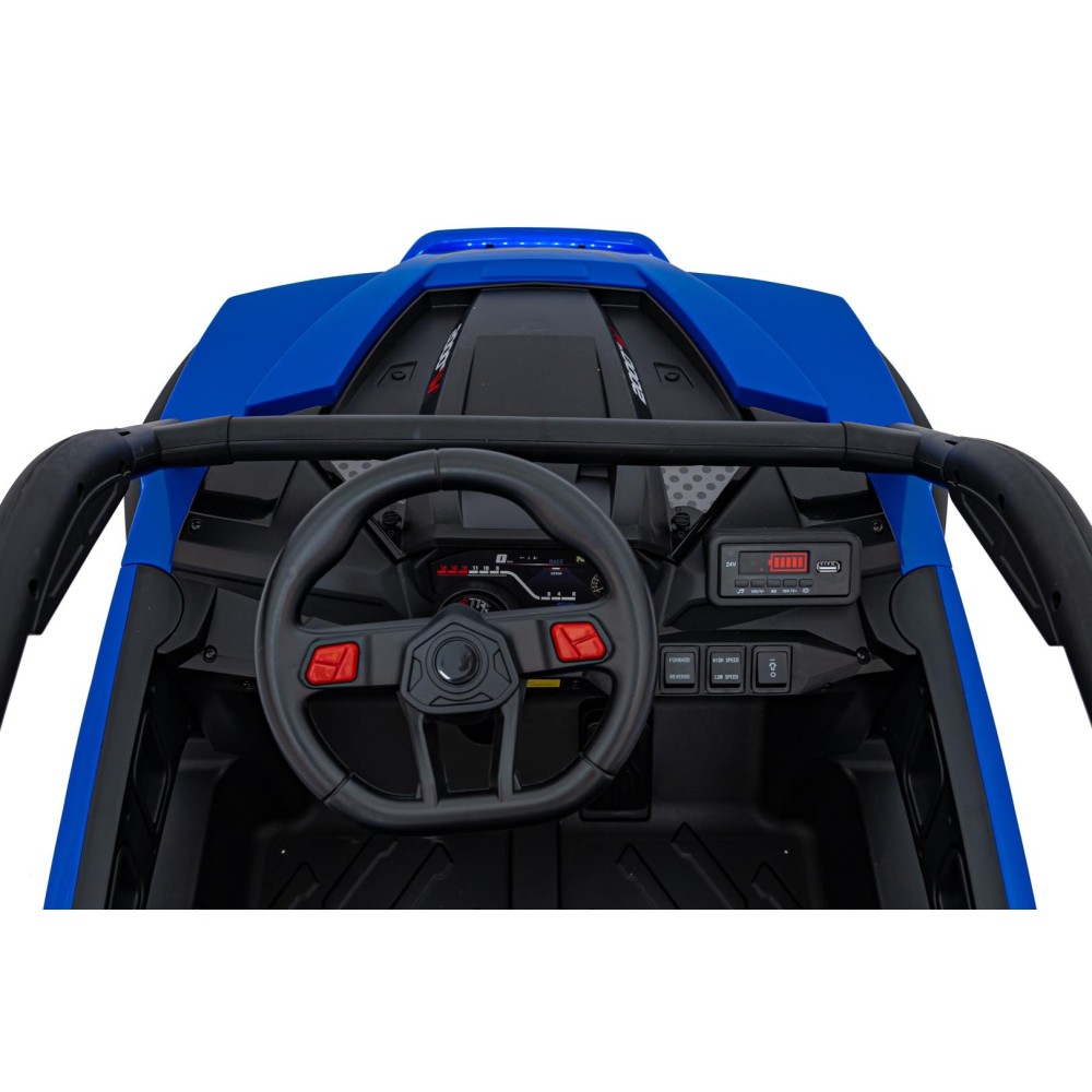 JOKO Elektrické autíčko Buggy KCK 4x50W 24V, kožené sedadlo, penové kolesá, nosnosť 50kg, modré