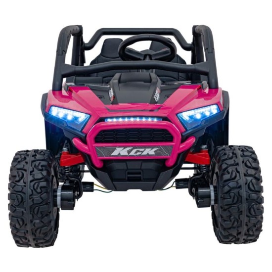 JOKO Elektrické autíčko Buggy KCK 4x50W 24V, kožené sedadlo, penové kolesá, nosnosť 50kg, ružové