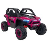 JOKO Elektrické autíčko Buggy KCK 4x50W 24V, kožené sedadlo, penové kolesá, nosnosť 50kg, ružové