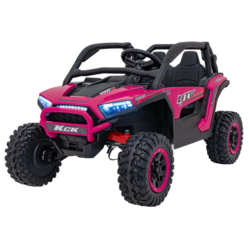 JOKO Elektrické autíčko Buggy KCK 4x50W 24V, kožené sedadlo, penové kolesá, nosnosť 50kg, ružové