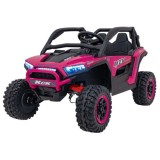 JOKO Elektrické autíčko Buggy KCK 4x50W 24V, kožené sedadlo, penové kolesá, nosnosť 50kg, ružové