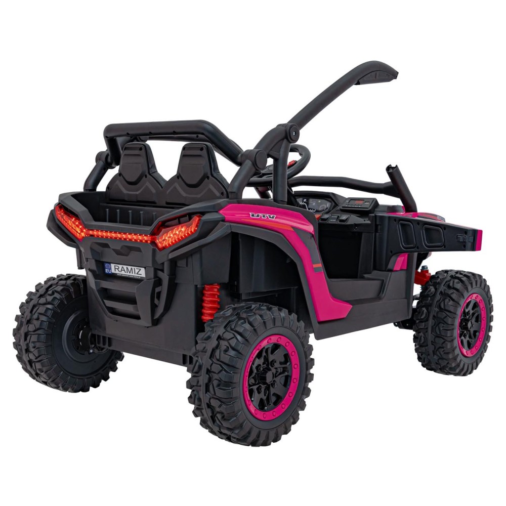 JOKO Elektrické autíčko Buggy KCK 4x50W 24V, kožené sedadlo, penové kolesá, nosnosť 50kg, ružové