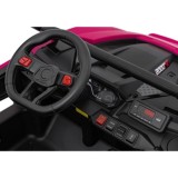 JOKO Elektrické autíčko Buggy KCK 4x50W 24V, kožené sedadlo, penové kolesá, nosnosť 50kg, ružové