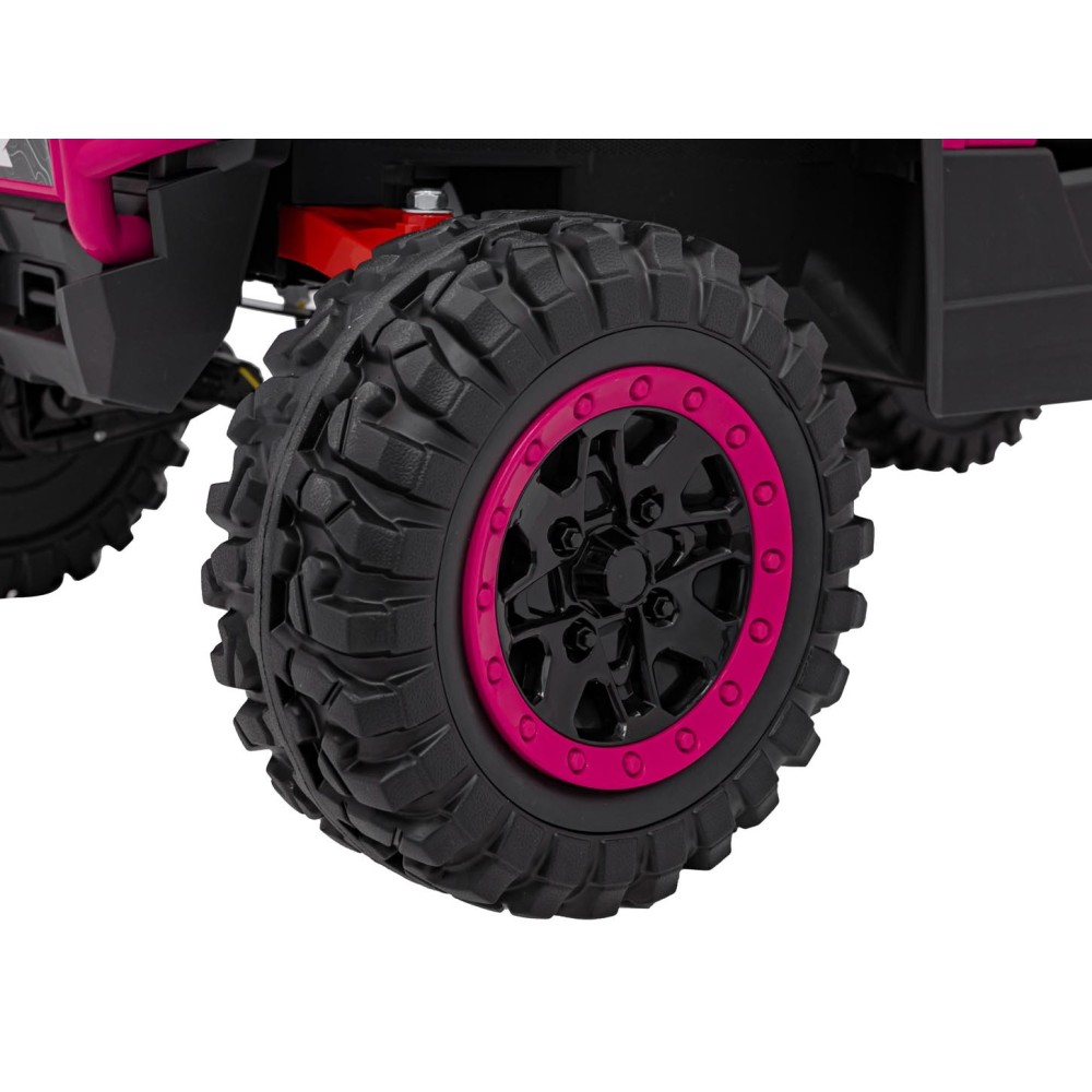 JOKO Elektrické autíčko Buggy KCK 4x50W 24V, kožené sedadlo, penové kolesá, nosnosť 50kg, ružové