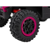 JOKO Elektrické autíčko Buggy KCK 4x50W 24V, kožené sedadlo, penové kolesá, nosnosť 50kg, ružové