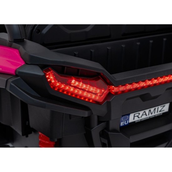 JOKO Elektrické autíčko Buggy KCK 4x50W 24V, kožené sedadlo, penové kolesá, nosnosť 50kg, ružové