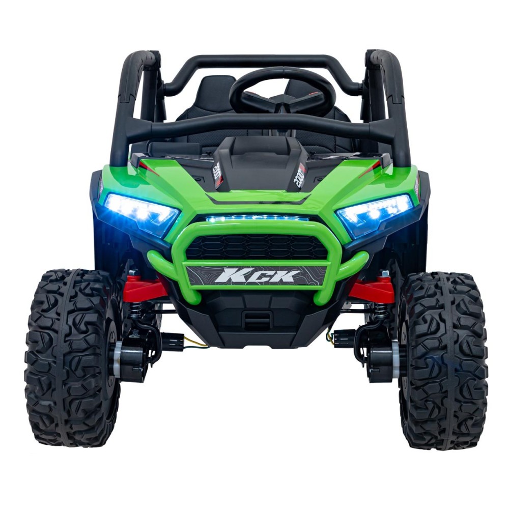JOKO Elektrické autíčko Buggy KCK 4x50W 24V, kožené sedadlo, penové kolesá, nosnosť 50kg, zelené