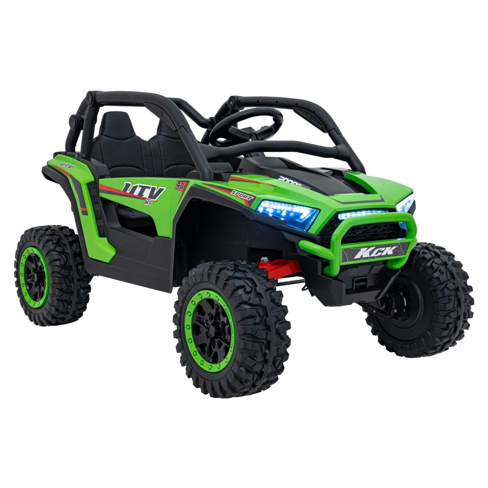 JOKO Elektrické autíčko Buggy KCK 4x50W 24V, kožené sedadlo, penové kolesá, nosnosť 50kg, zelené