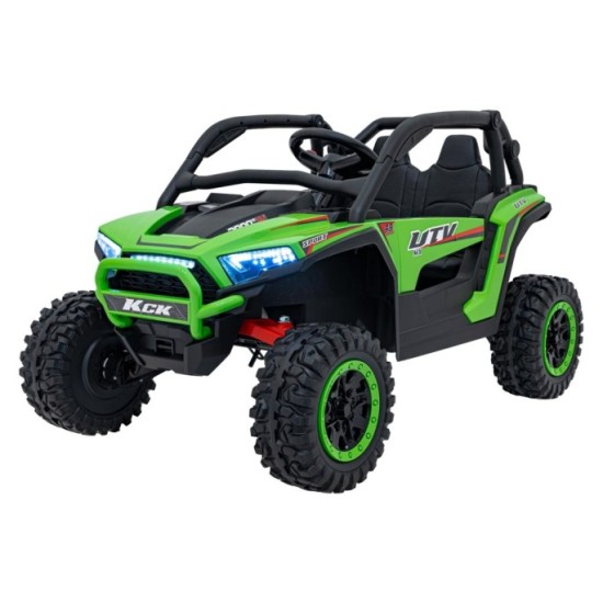JOKO Elektrické autíčko Buggy KCK 4x50W 24V, kožené sedadlo, penové kolesá, nosnosť 50kg, zelené