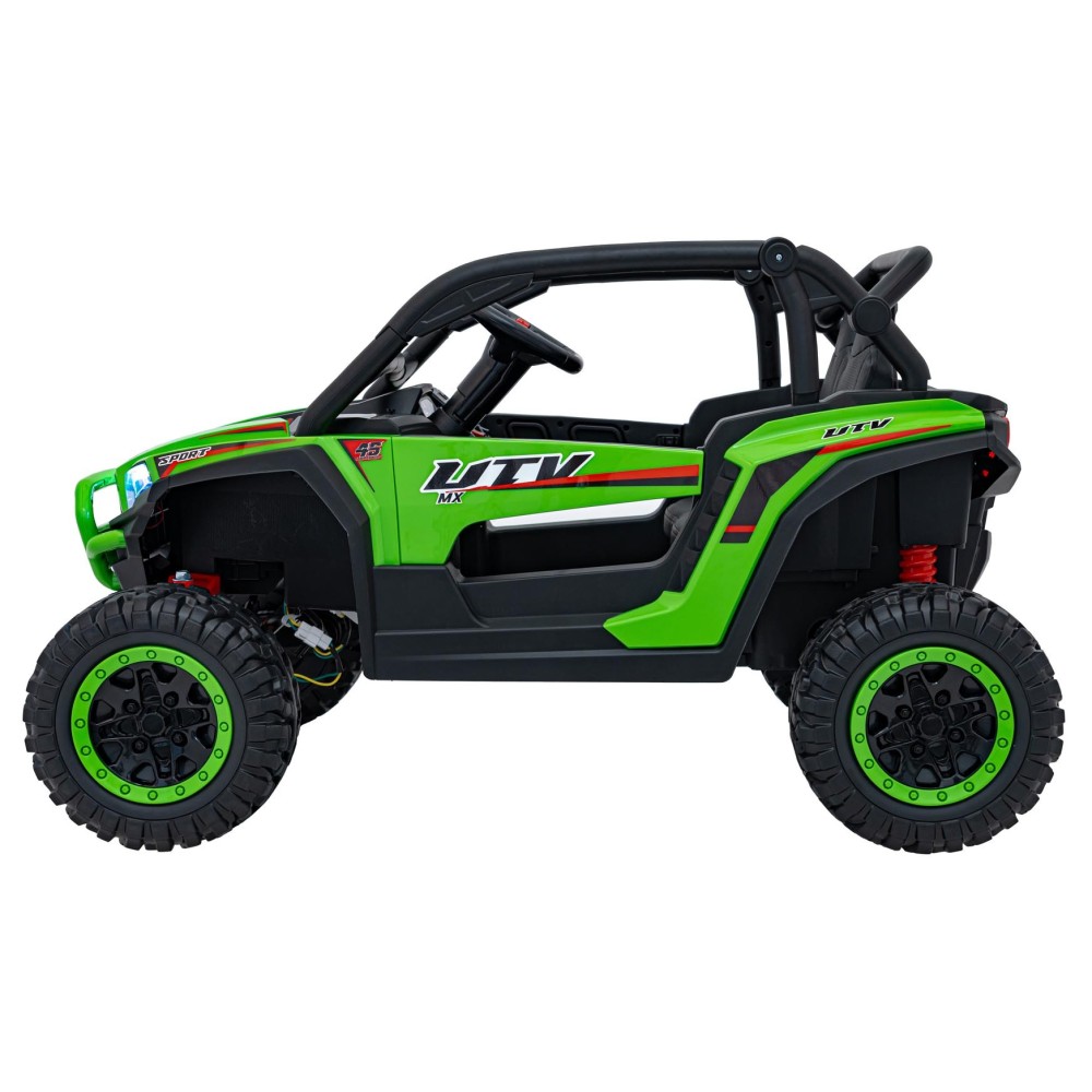 JOKO Elektrické autíčko Buggy KCK 4x50W 24V, kožené sedadlo, penové kolesá, nosnosť 50kg, zelené