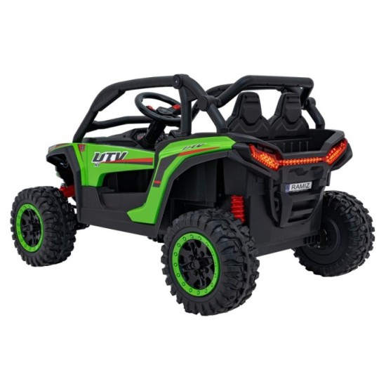 JOKO Elektrické autíčko Buggy KCK 4x50W 24V, kožené sedadlo, penové kolesá, nosnosť 50kg, zelené