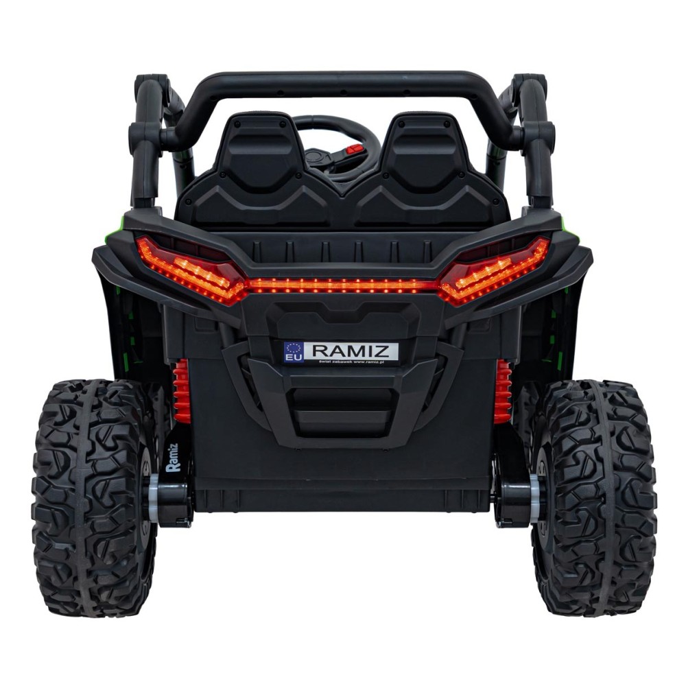 JOKO Elektrické autíčko Buggy KCK 4x50W 24V, kožené sedadlo, penové kolesá, nosnosť 50kg, zelené