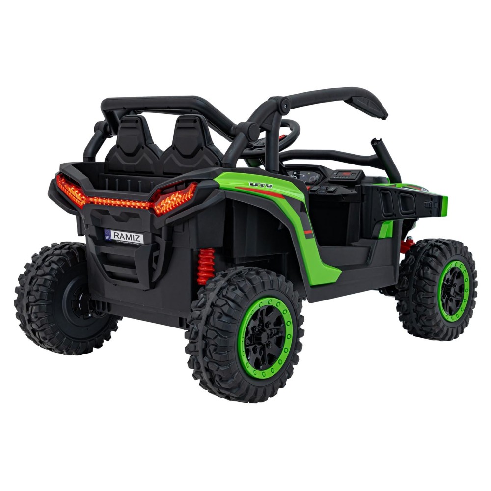 JOKO Elektrické autíčko Buggy KCK 4x50W 24V, kožené sedadlo, penové kolesá, nosnosť 50kg, zelené