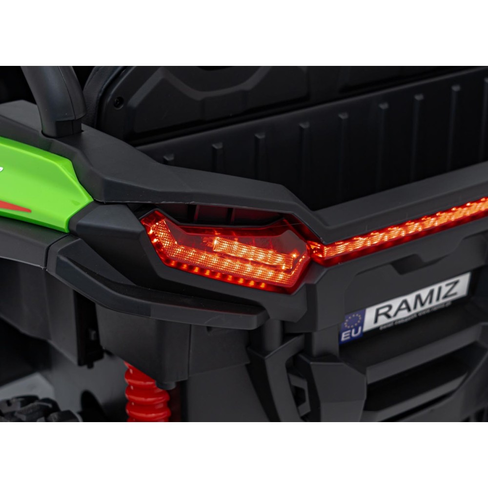 JOKO Elektrické autíčko Buggy KCK 4x50W 24V, kožené sedadlo, penové kolesá, nosnosť 50kg, zelené