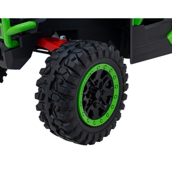 JOKO Elektrické autíčko Buggy KCK 4x50W 24V, kožené sedadlo, penové kolesá, nosnosť 50kg, zelené