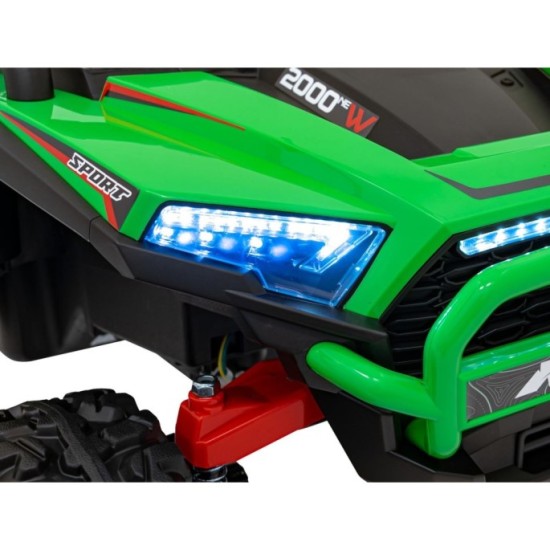 JOKO Elektrické autíčko Buggy KCK 4x50W 24V, kožené sedadlo, penové kolesá, nosnosť 50kg, zelené