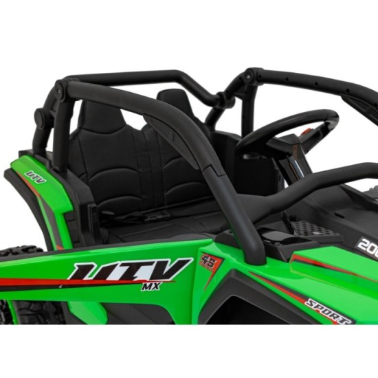 JOKO Elektrické autíčko Buggy KCK 4x50W 24V, kožené sedadlo, penové kolesá, nosnosť 50kg, zelené