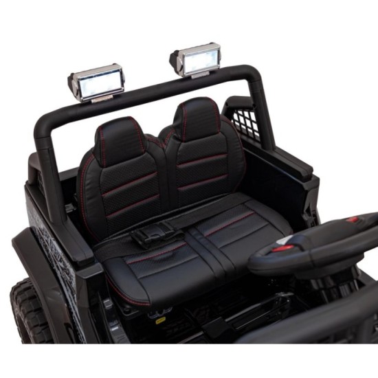 JOKO Elektrické autíčko Jeep OFF ROAD 4x4 Sport, Nosnosť 50kg, Kožené sedadlo, penové kolesá, FM rádio, čierne